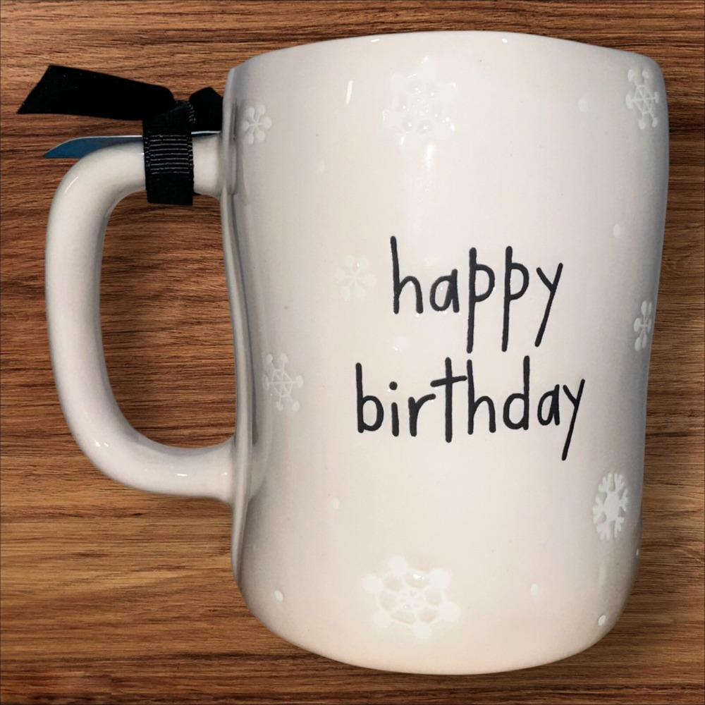 NEW Rae Dunn Frosty the Snowman Mug White Happy Birthday Snowflake - Picture 4 of 10